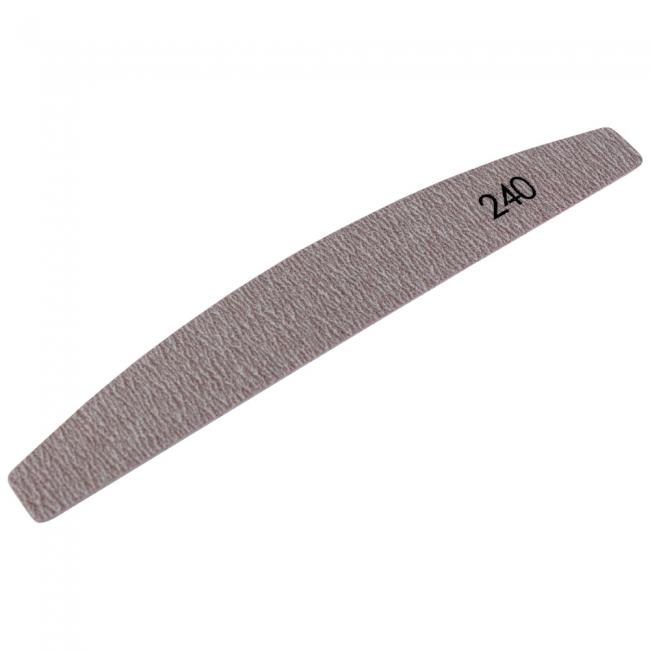 №182 Replaceable File Crescent 240 Grit (Color: Brown, Size 178/28 mm), 25pcs/pack